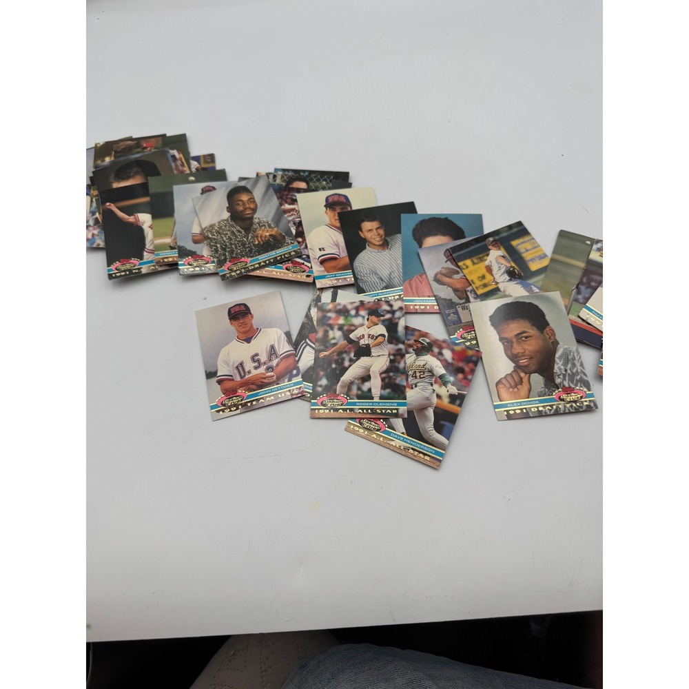 1991 Topps Stadium Club Baseball Card Lot Roger‎ Clemens All-Star Mark Lemke